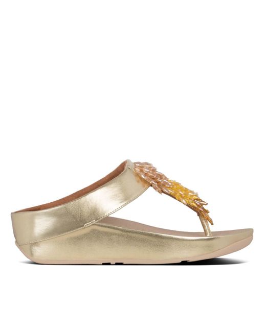 Fitflop Dames Fit Flop Rumba Ombre Toe-thong Sandalen In Beige in het Brown