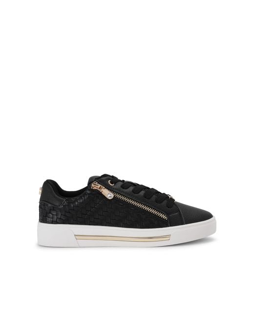 Carvela Kurt Geiger Black Daniella Zip Weave Sneakers