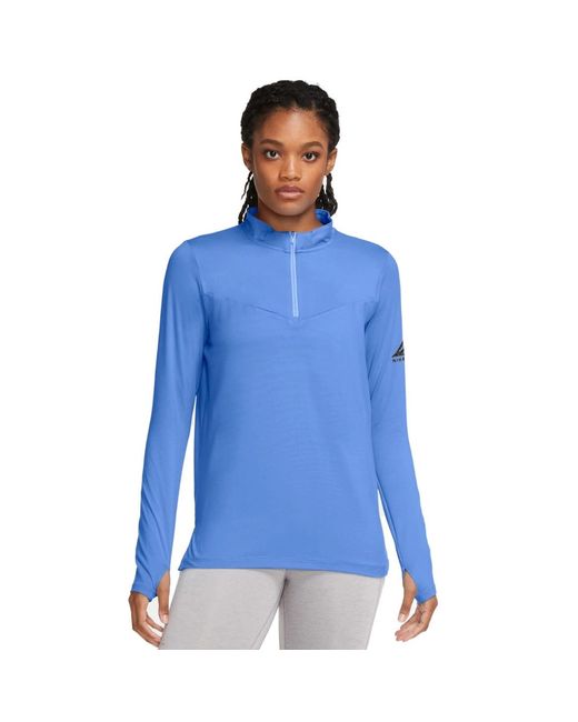 Nike Blue Trail Element Half Zip Sweatshirt