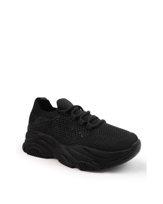 Where's That From Gray 'Advantage' Chunky Sole Mesh Knit Lace Up Trainers