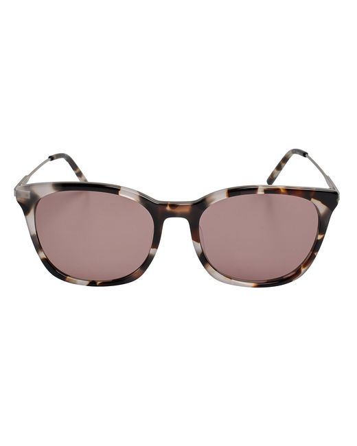 DKNY Brown Square Sunglasses With Metal Temples Dk708S N