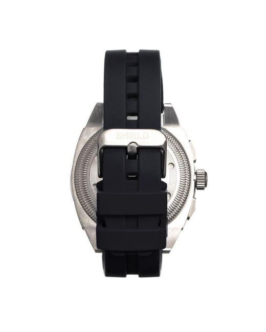 Shield Black Sonar Chronograph Strap Watch W/Date for men