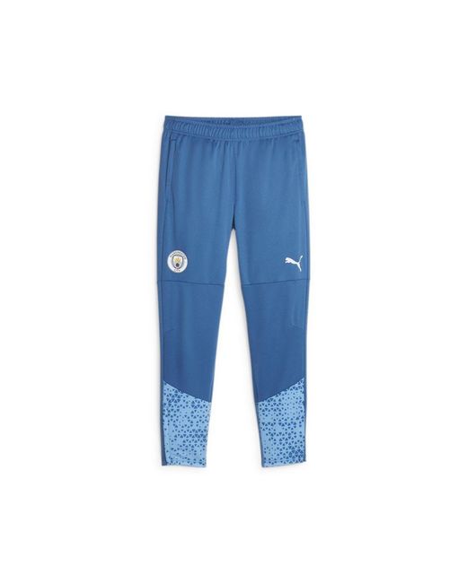 PUMA Blue Manchester City Football Training Sweatpants for men