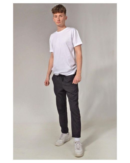 Pull&Bear Blue Cotton Ankle Grazer Joggers for men