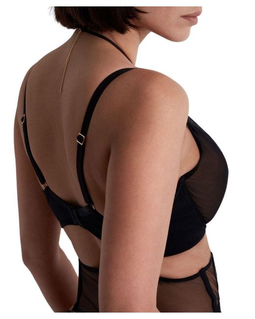 Aubade Black Sumptuous Waves Triangle Plunge Bra