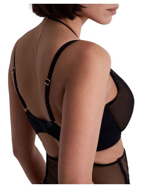 Aubade Black Sumptuous Waves Triangle Plunge Bra