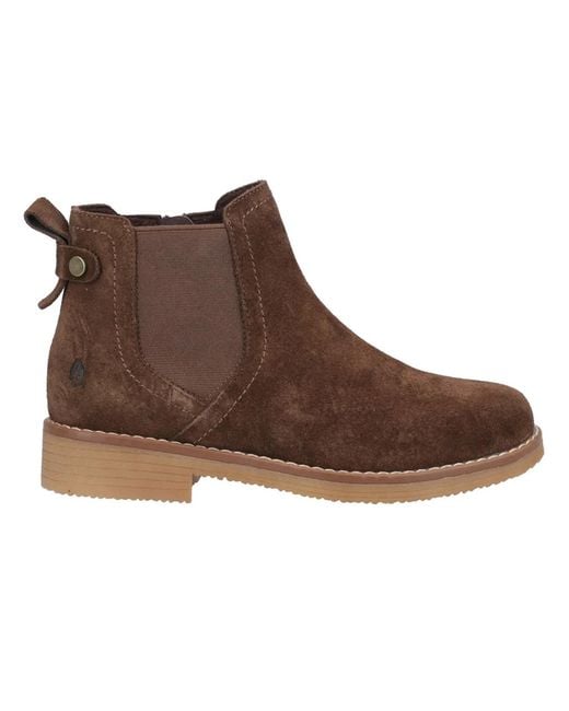 Hush Puppies Brown Ladies Maddy Suede Ankle Boots