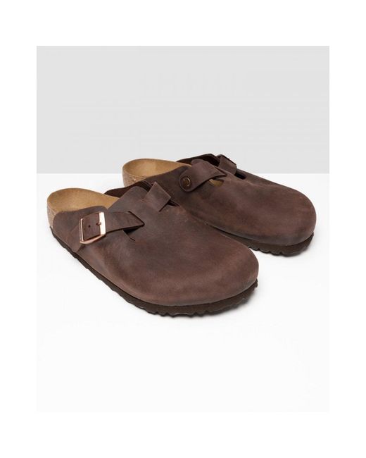 Birkenstock Brown Boston Leather Sandals