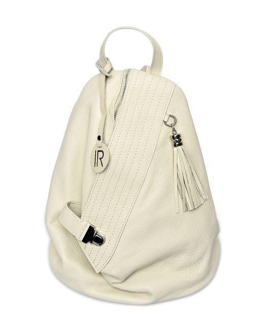 Isabella Rhea White Rindsledertasche