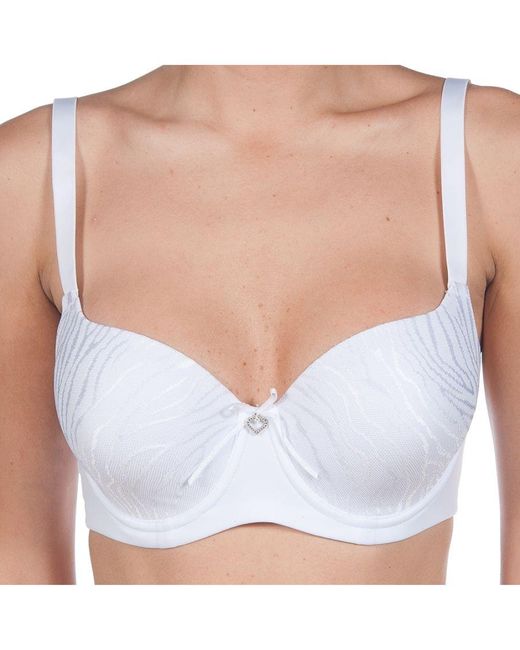 Selene White Norma Padded Underwire Bra
