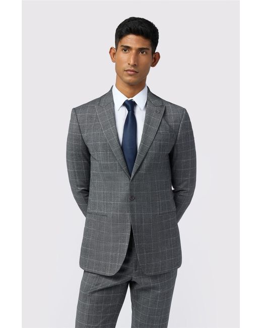 Ted Baker Gray Single Breasted One Button Slim Fit Suit Jacket for men