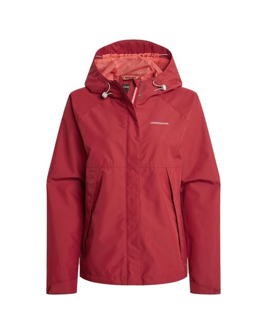 Craghoppers Red Ladies Ossus Waterproof Jacket (Sumac)