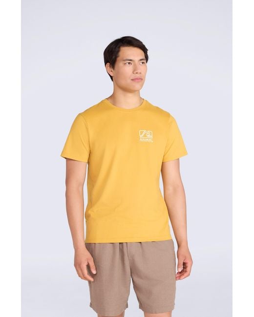 Mountain Warehouse Orange 'Jacob' Cotton T-Shirt Comfy Beach Summer Casual Tee for men