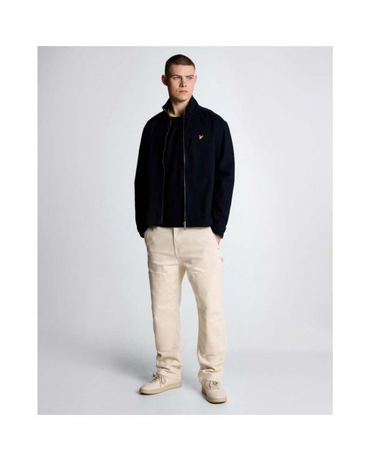 Lyle & Scott Black And Neck Twill Jacket for men