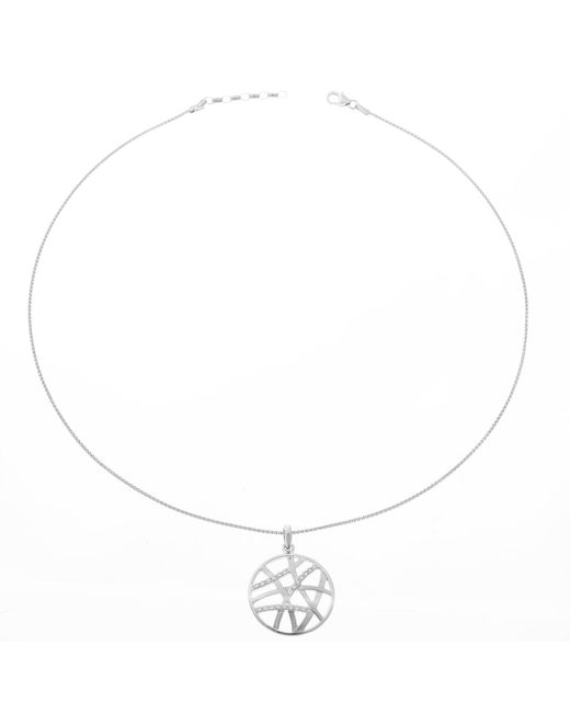 Orphelia White 'Amabella' 925 Sterling Set: Chain-Pendant + Earrings