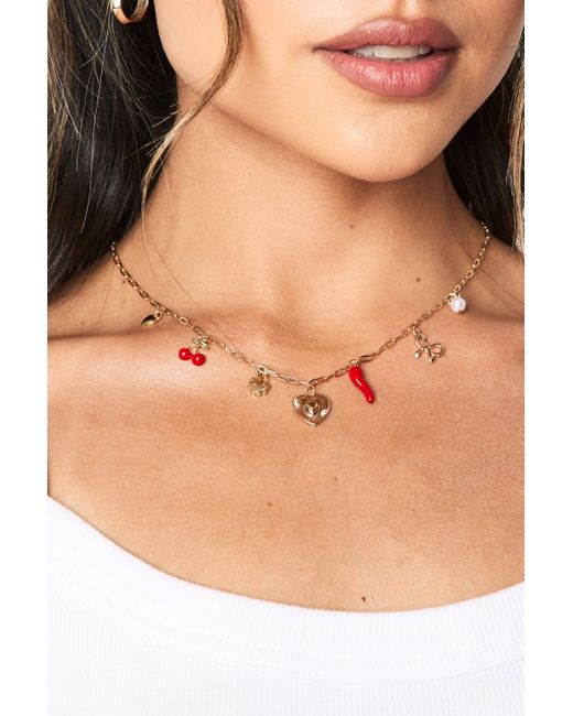 Boohoo Natural Summer Charm Necklace