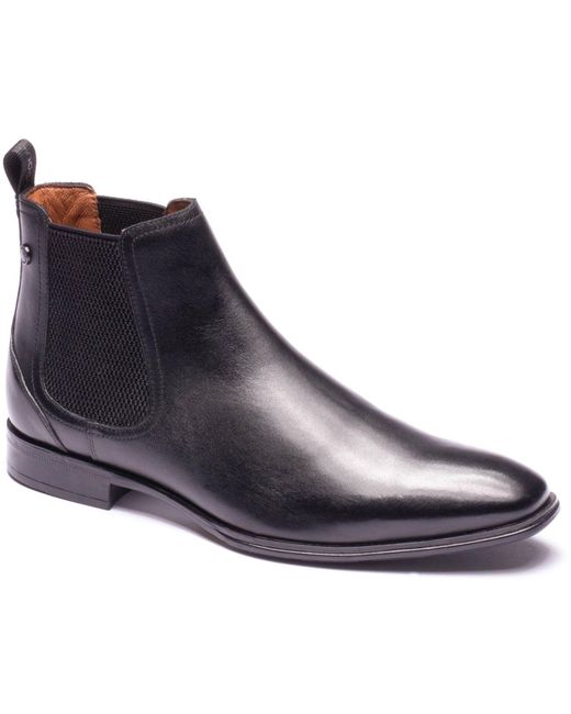 Base London Blue Ellison Leather Boots for men