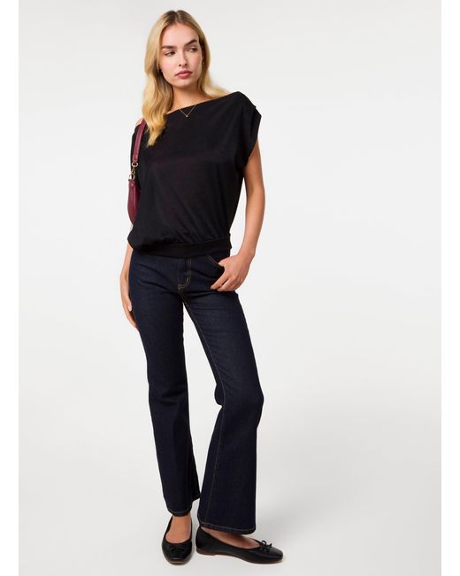 Pink Vanilla Black Off Shoulder Slinky Band Top