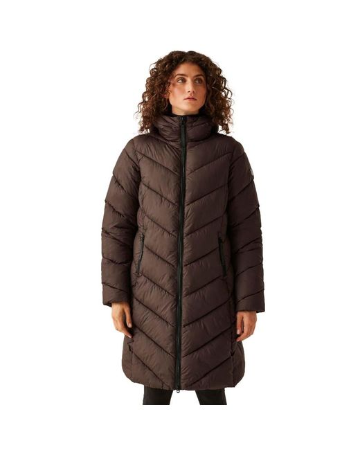 Regatta Brown Andia Ii Longline Full Zip Padded Jacket