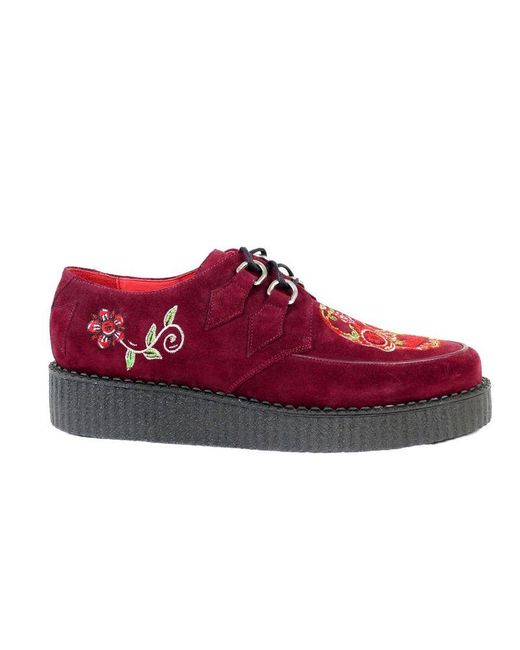 Jeffery West Red Muse 'Memento Mori' Suede Skull Brothel Leather for men