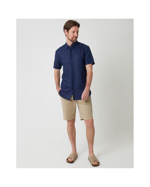 Saltwell Blue Regular Fit Short Sleeve Shirt for men