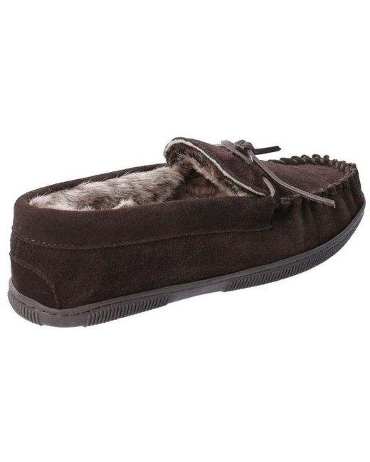 Hush Puppies Brown Ace Slip On Leather Slipper for men