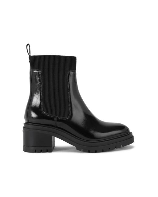 Carvela Kurt Geiger Black Ankle Boot Patent Champion