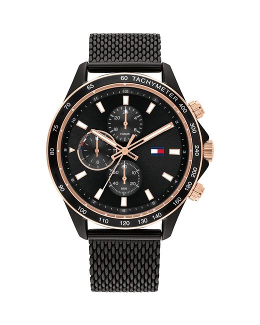 Tommy Hilfiger Black Miles Watch 1792020 Stainless Steel for men
