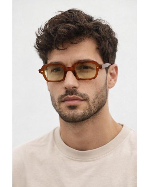 SVNX Brown Bold Square Sunglasses