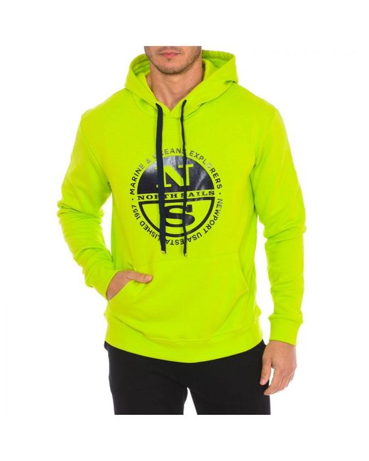 North Sails Yellow Hoodie 9022980 for men