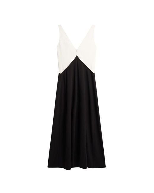 Ted Baker Black Sucre Contrast Paneling Midi Dress