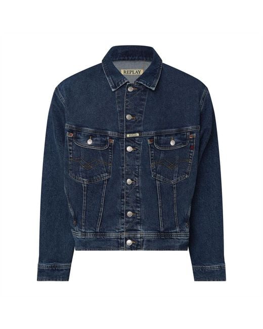 Replay Blue Fit Jacket for men