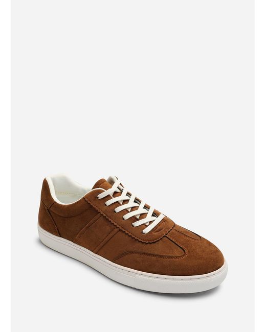 Where's That From Brown Clark Low Cut Lace Up Trainers for men
