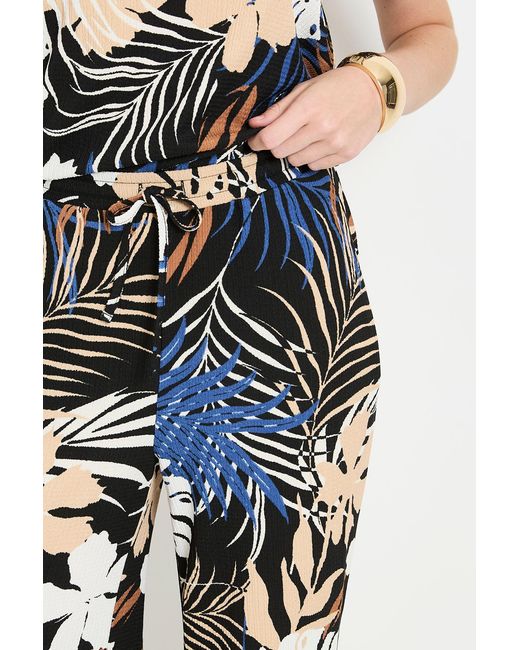 Wallis Black Tropical Jersey Drawstring Trouser