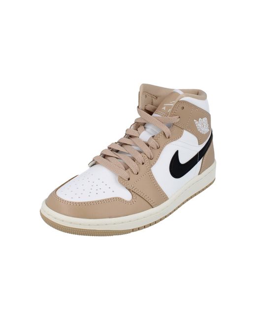 Nike Black Air Jordan 1 Mid Trainers