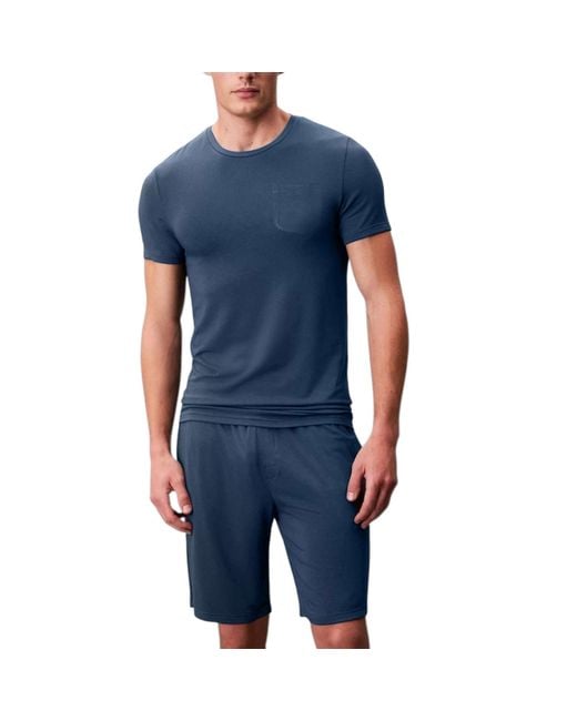 Lyle & Scott Blue And Lounge Sets Shorts T-Shirt Sleepwear Half Pant Sport New Set for men