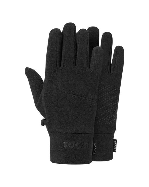 TOG24 Black Microfleece Grip Gloves