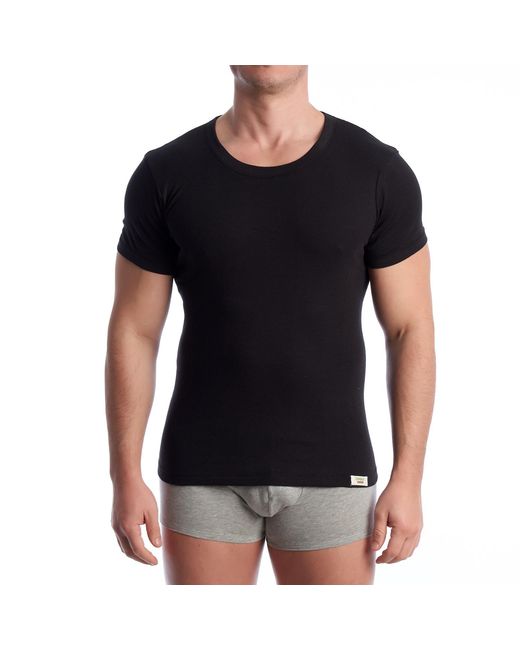Omera Black Organic Cotton Short Sleeve Undershirt 2008 for men