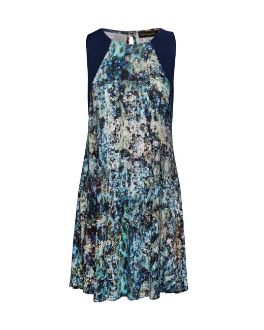 Conquista Blue Print Dress