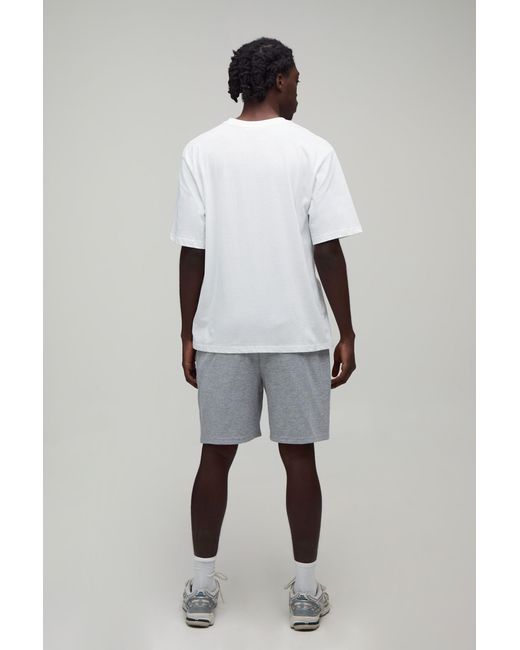 BoohooMAN Gray 2 Pack Waffle Baggy Shorts for men