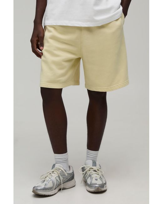 BoohooMAN Natural Essential Washed Baggy Short for men
