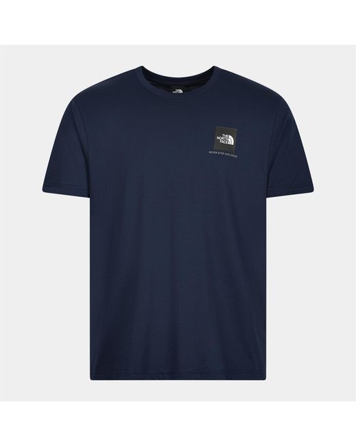 The North Face Blue Box Short Sleeve T-Shirt Cotton for men