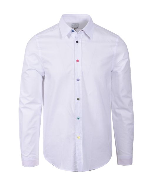 Paul Smith Purple Ls Tailored Fit Shirt Cotton for men