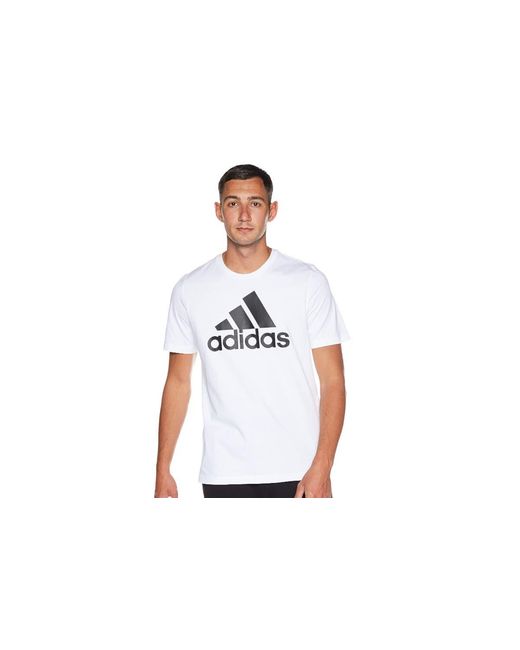 Adidas Black Big Logo Jersey T-Shirt for men