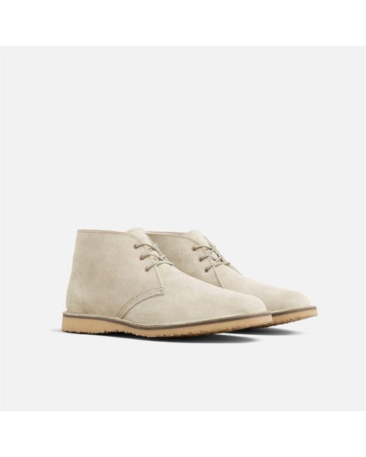 Red Wing White Shoes Weekender Chukka Leather Sand Mohave Boots for men