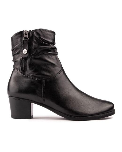 By Caprice Black Twin Zip Boots