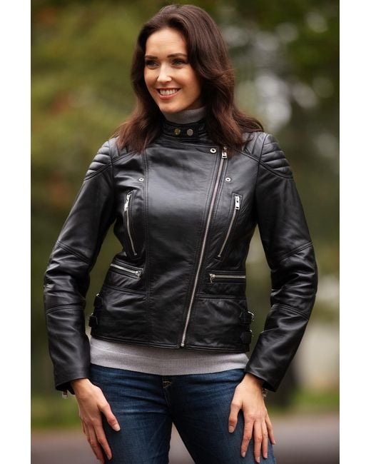 Brampton London Gray 'B Soho' Real Leather Biker Jacket