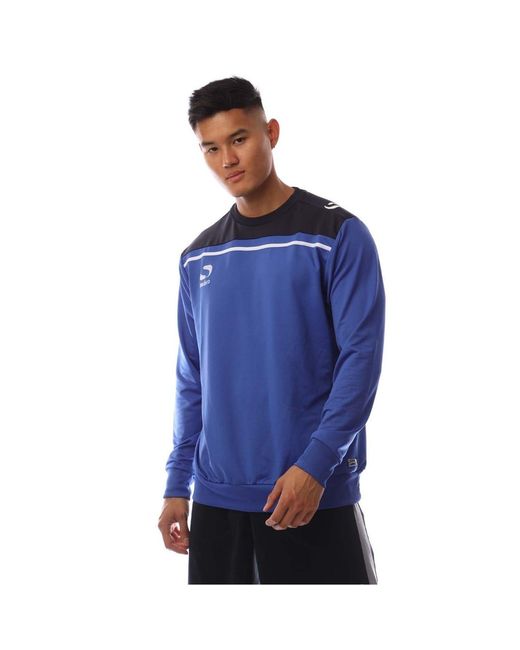 Sondico Blue Precision Crew Neck Long Sleeve Sweatshirt for men