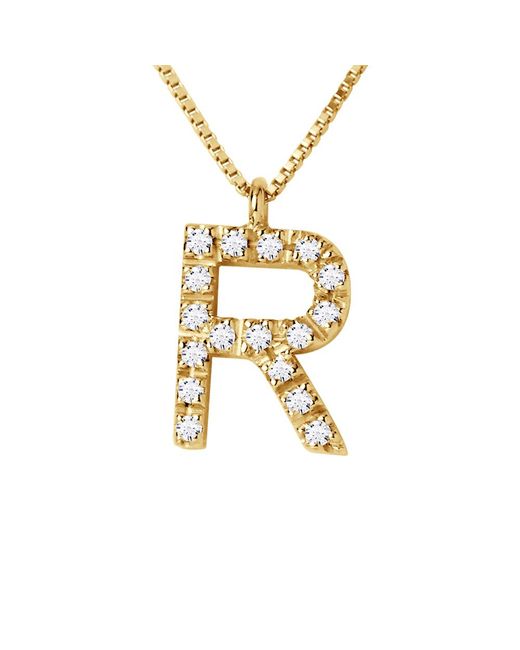 Diadema Collar Abc Diamonds 0.09 Cts Letter "r" 18 Karaats Geel Goud in het Metallic