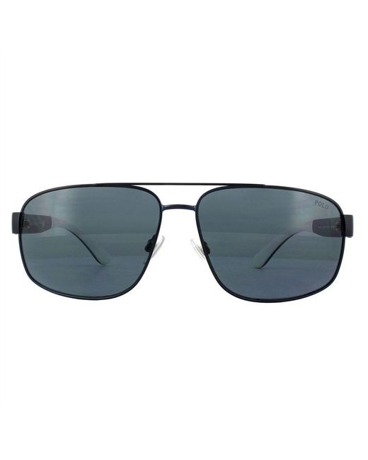 Polo Ralph Lauren Blue Aviator Matt Sunglasses for men